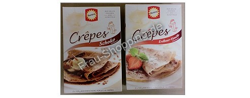 Aurora Crêpes Schoko und Erdbeer-Vanille Aurora Crêpes Schoko und Erdbeer-Vanille