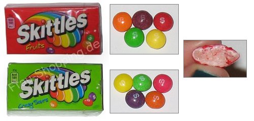 Skittles Fruits und Skittles Crazy Sour Skittles Fruits und Skittles Crazy Sour