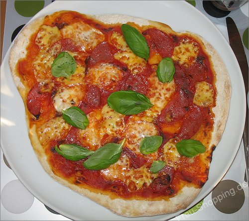 Meine erste Pizza vom Pizzastein Meine erste Pizza vom Pizzastein