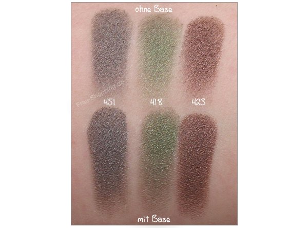Inglot Lidschatten Swatch 451 - 418 - 423 Inglot Lidschatten Swatch 451 - 418 - 423