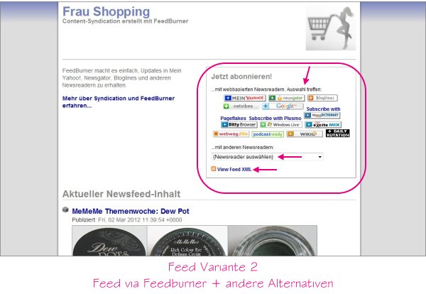 Feedburner als Alternative zu GFC Feedburner als Alternative zu GFC