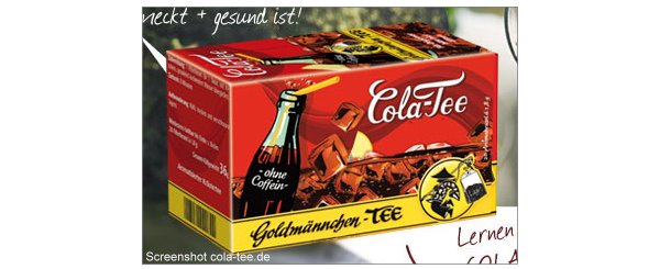 Neu im Supermarkt - Goldmännchen Cola Tee Neu im Supermarkt - Goldmännchen Cola Tee