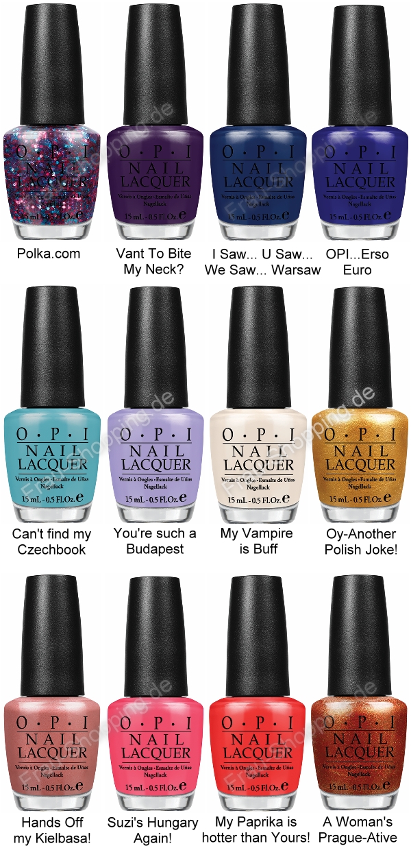 Preview: OPI Euro Centrale - die Kollektion für Frühling 2013 Preview: OPI Euro Centrale - die Kollektion für Frühling 2013