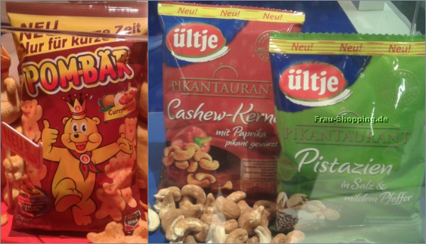 ISM 2013 - Pom-Bär Currywurst - ültje Cashew Kerne Paprike - ültje Pistazien Salz und Pfeffer ISM 2013 - Pom-Bär Currywurst - ültje Cashew Kerne Paprike - ültje Pistazien Salz und Pfeffer