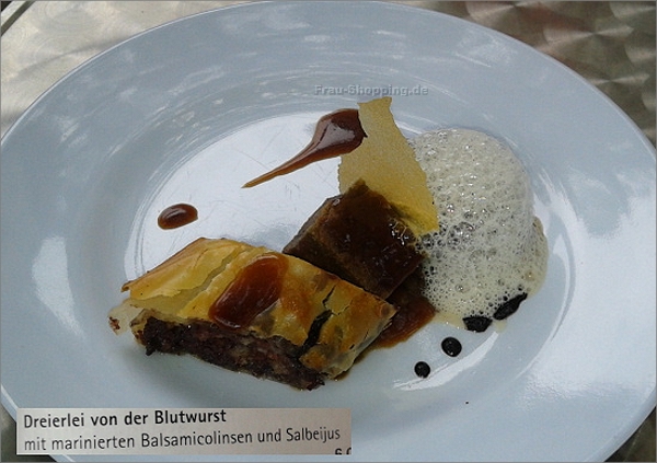 Gourmet-Meile in Essen: Blutwurst vom Restaurant Schote Gourmet-Meile in Essen: Blutwurst vom Restaurant Schote
