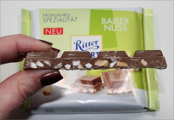 Ritter Sport Baiser Nuss ausgepackt