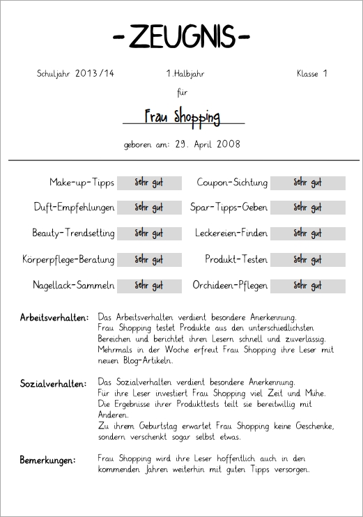 6 Jahre Frau Shopping - die Gewinner