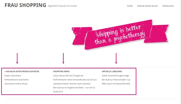 Screenshot zum neuen Blog Design 1