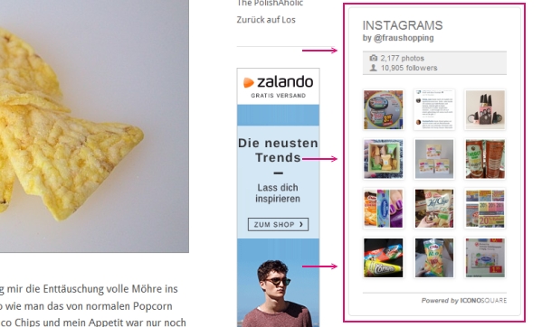 Neues Blogdesign Screenshot Instagram