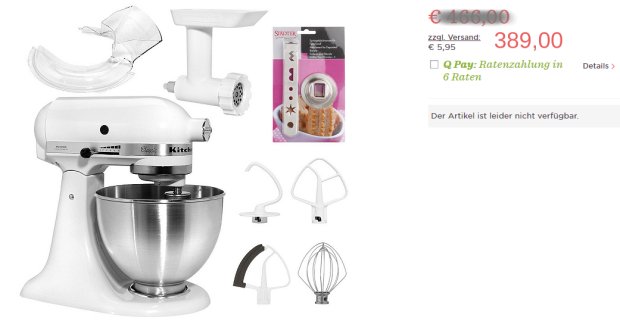Kitchen Aid Angebot bei QVC